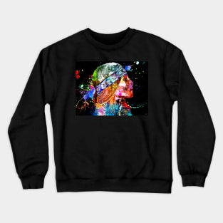 Native American Woman Crewneck Sweatshirt